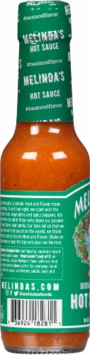Melindas Original Habanero Hot Sauce Perspective: left