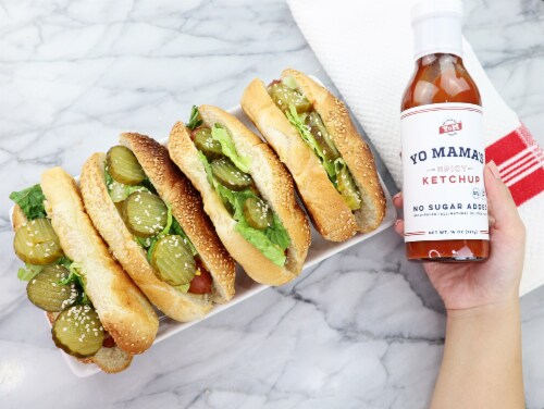Yo Mama's Foods Keto Spicy Ketchup – Pack of (2) - No Sugar Added, Low Carb, Vegan Perspective: left