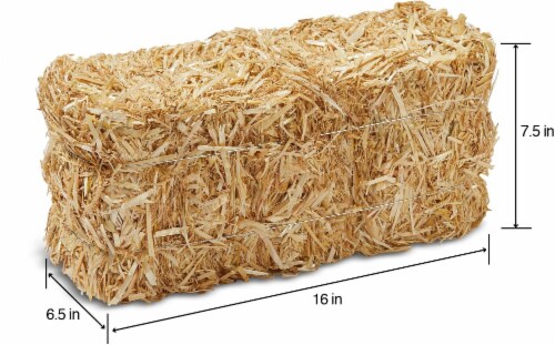 Holiday Home™ Straw Hay Bale Perspective: left