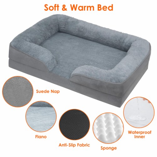 Pet Dog Bed Soft Warm Plush Puppy Cat Bed Cozy Nest Sofa Non Slip Bed Cushion Mat Removable M Gerbes Super Markets