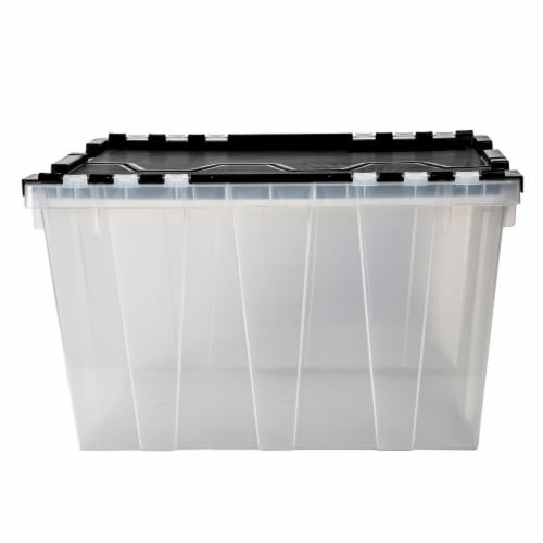 Greenmade 675366 FlipTop Large Capacity Clear Plastic Storage Tote, 2 Pack,  1 Piece - Fred Meyer