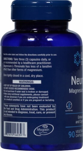 Life Extension® Neuro-Mag® Magnesium L-Threonate Vegetarian Capsules Perspective: left