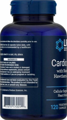 Life Extension Cardio Peak™ with Standardized Hawthorn and Arjuna 120 Count Perspective: left