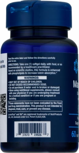 Life Extension® MacuGuard® Ocular Support with Saffron Softgels Perspective: left