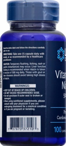 Life Extension® Vitamin B3 Niacin Capsules Perspective: left