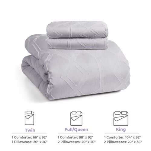 Microfiber Down Alternative Comforter Set Geometric Design Twin Queen King Size Twin Size Twin size Smith s Food and Drug