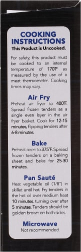 Bell & Evans Frozen Fully Cooked Breaded Chicken Breast Tenders Perspective: left