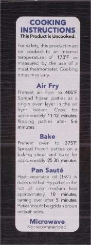 Bell & Evans Frozen Fully Cooked Chicken Patties Perspective: left