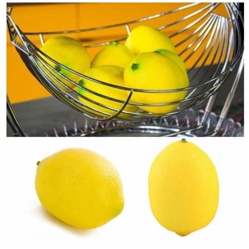 6/10x Limes Lemon Lifelike Artificial Plastic Fake Fruit Imitation Home Decor UK