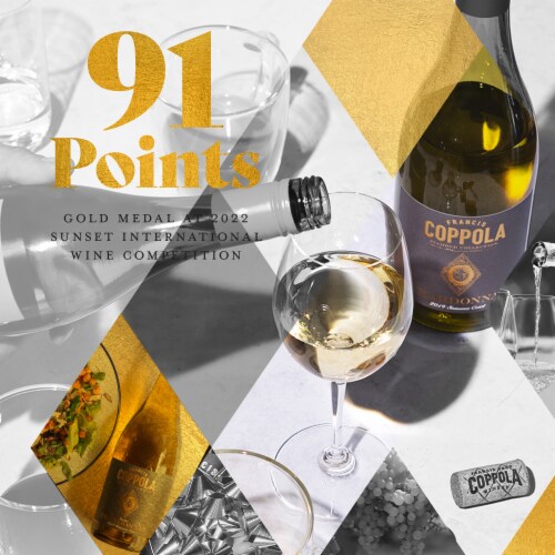 Coppola Diamond Appellation Series Chardonnay Sonoma County California White Wine Perspective: left