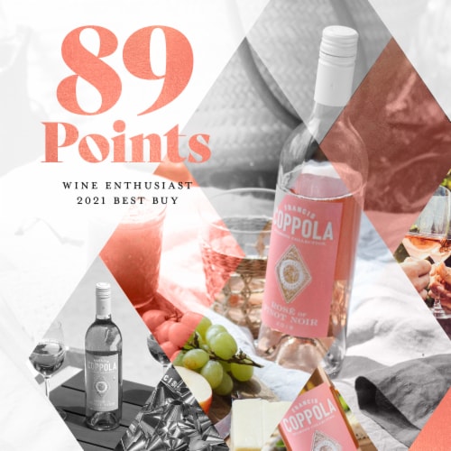 Coppola Diamond Collection California Rose of Pinot Noir Wine Perspective: left