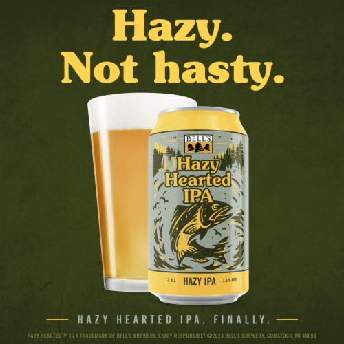 Bell's Hazy Hearted IPA Craft Beer Perspective: left