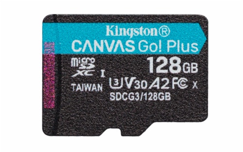 Kingston Technology Canvas Go! Plus 128GB Card Perspective: left