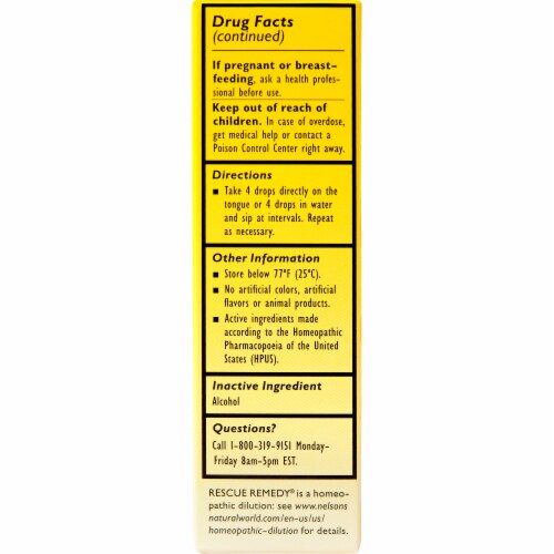 Bach® Rescue Remedy® Natural Stress Relief Dropper Perspective: left