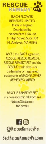 Bach® Rescue Remedy® Stress Relief Pet Homeopathic Medicine Perspective: left