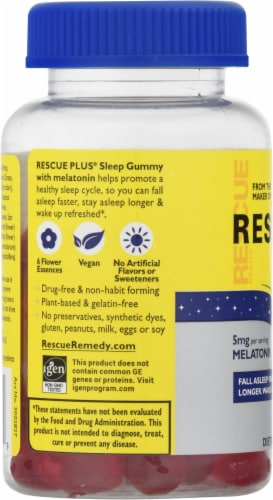Bach® Rescue Plus® Sleep Melatonin Strawberry Flavor Gummies Perspective: left