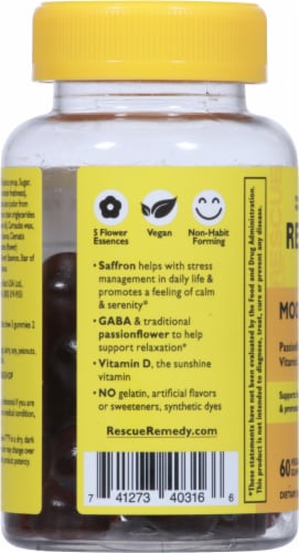 Rescue Plus® Mood & Stress Support Gummy Perspective: left