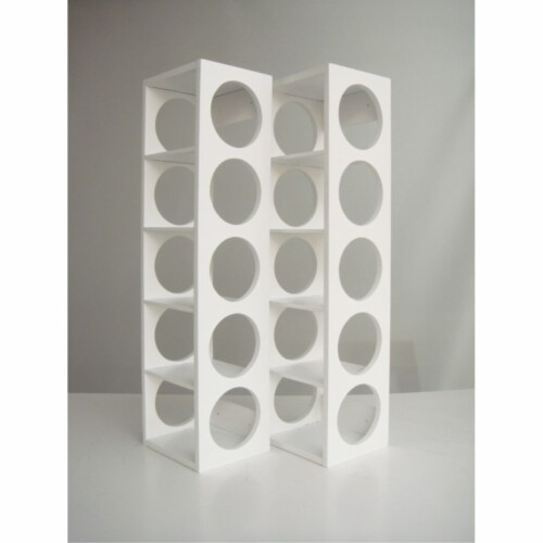 Rutherford Wine Rack, Comes In Set Of Two Units, Each Unit Can Hold 5 Bottles Perspective: left