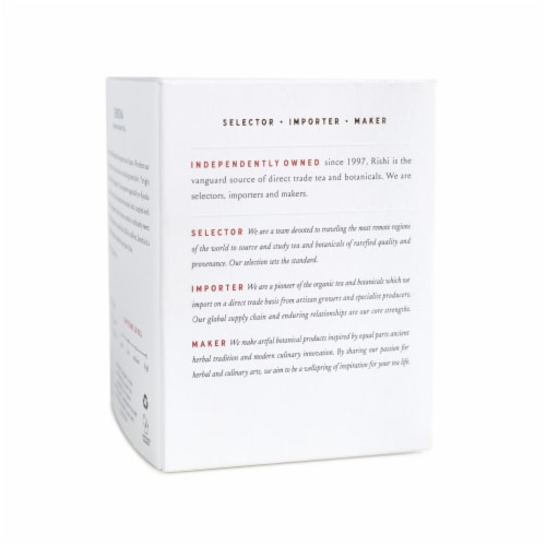 Rishi Tea Organic English Breakfast Black Tea Perspective: left