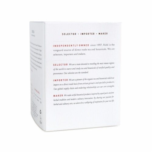 Rishi Tea Organic English Breakfast Black Tea Perspective: left