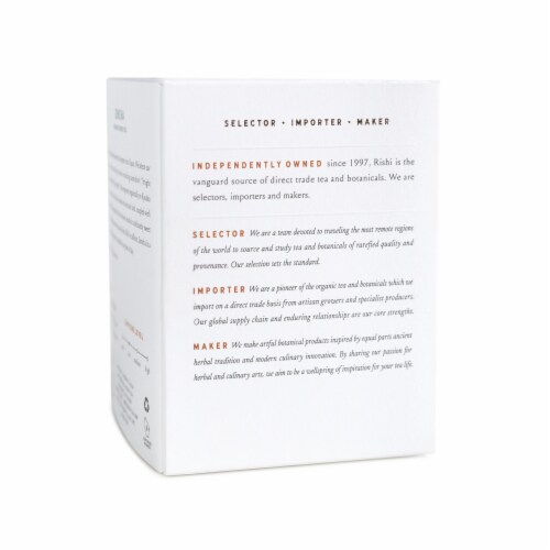 Rishi Tea Organic Masala Chai Black Tea Sachets Perspective: left