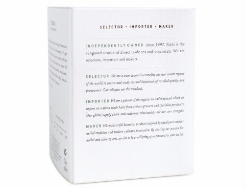 Rishi Tea Organic Jasmine Green Tea Sachets Perspective: left