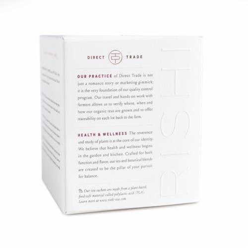 Rishi Tea Organic Elderberry Healer Tea Sachets Perspective: left