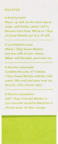 Rishi Tea Sweet Matcha Japanese Green Tea Latte Mix Loose Powder Perspective: left