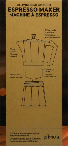 Primula Aluminum Espresso Maker Perspective: left