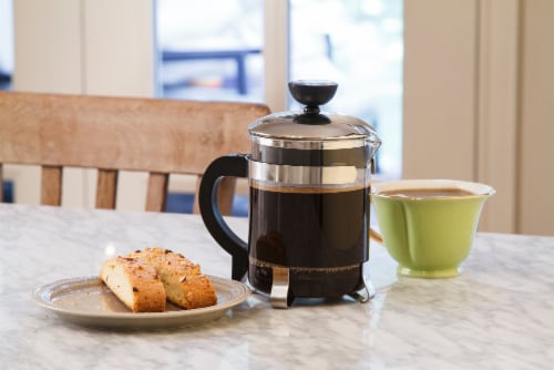 Classic 4 Cup Coffee Press - Chrome Perspective: left