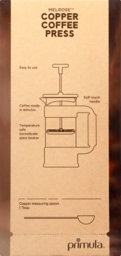 Primula Melrose 8 Cup Coffee Press - Copper Perspective: left
