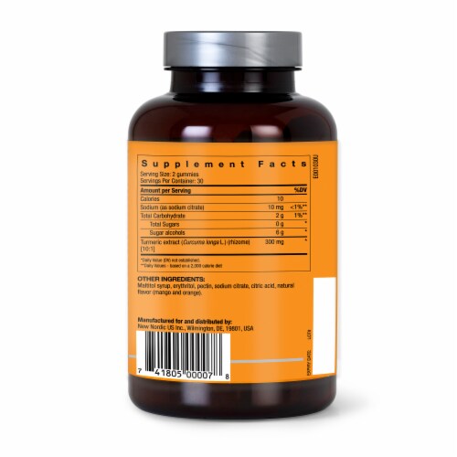 New Nordic Tumeric Vegan Gummies Perspective: left