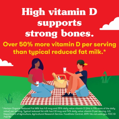 Horizon Organic 2% Reduced Fat Milk Perspective: left