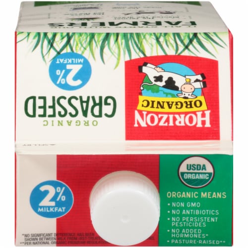 Horizon Organic Grassfed 2% Reduced Fat Milk Perspective: left