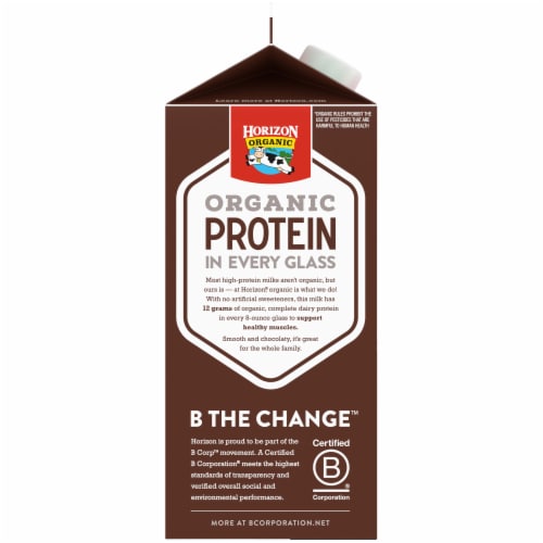 Horizon Organic 2% Reduced Fat High Protein Chocolate Milk Perspective: left