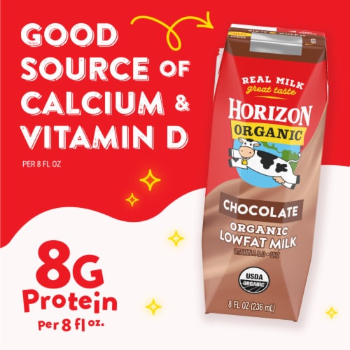 Horizon Organic 1% Lowfat Chocolate Milk Perspective: left