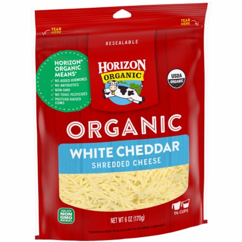 Horizon Organic® White Cheddar Shredded Cheese Perspective: left