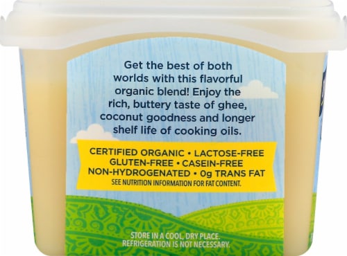 Carrington Farms  Organic Coconut Oil & Ghee Blend Grass fed Perspective: left