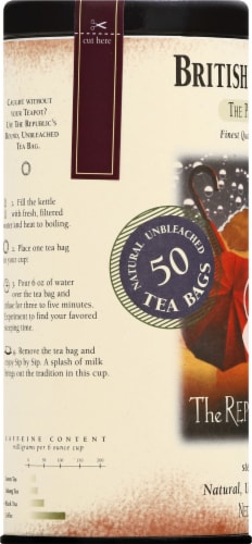 The Republic of Tea® British Breakfast Tea Bags Perspective: left