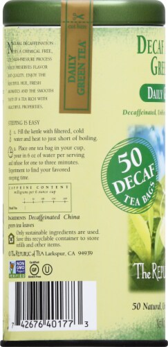 The Republic of Tea® Decaf People's Green Tea Bags Perspective: left