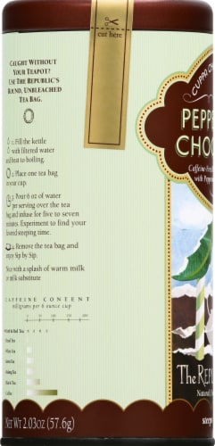 The Republic of Tea® Peppermint Chocolate Tea Perspective: left
