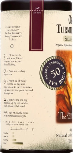 The Republic of Tea® Organic Tumeric Ginger Green Tea Perspective: left