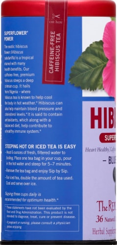 The Republic of Tea - SuperFlower Blueberry Hibiscus Herbal Tea Perspective: left