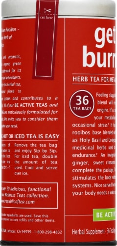 The Republic of Tea Get Burning Be Active Tea Bags Perspective: left