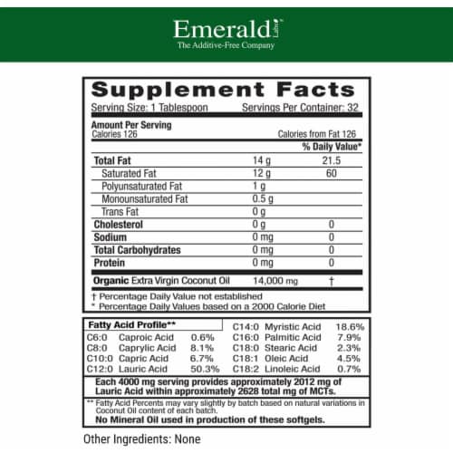 Fruitrients Organic Coconut Oil Perspective: left
