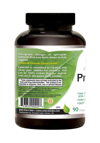 Emerald Labs Prostate Health Perspective: left