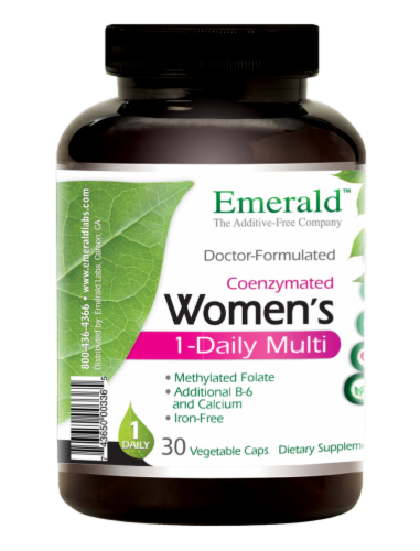 Emerald 1-Daily Women's Multivitamin Vegetable Caps Perspective: left