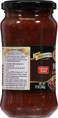 Casa Martinez Fajita Cooking Sauce Perspective: left