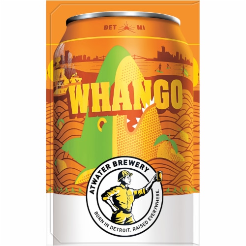 Atwater Brewery Whango Wheat Ale Beer Perspective: left