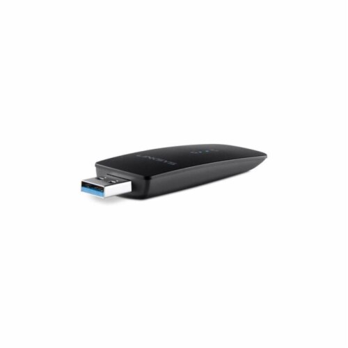 Linksys Dual-Band AC1200 WiFi 5 USB Adapter - Black Perspective: left